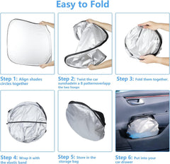 HOHUIGO sun shade silver reflective outer layer deflects sunlight on RAM