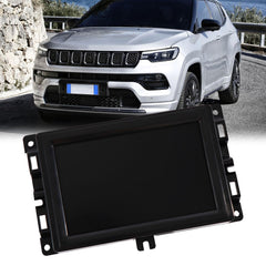 Hoiedt 7-inch Uconnect touch screen for Jeep Compass—front view with OE-fit look