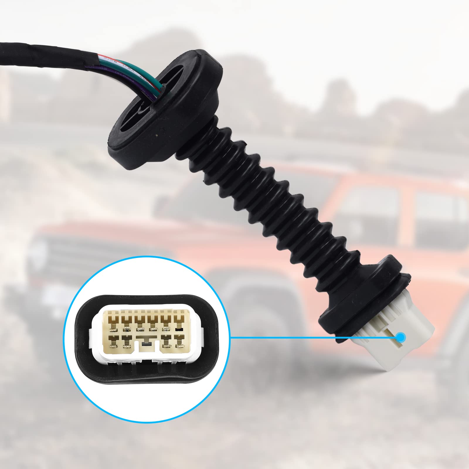HOKZVIATMOTOELECS rear harness is waterproof and abrasion resistant for durable use.