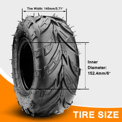 HOLATO 145/70-6 tubeless tire packaging with tires and stems