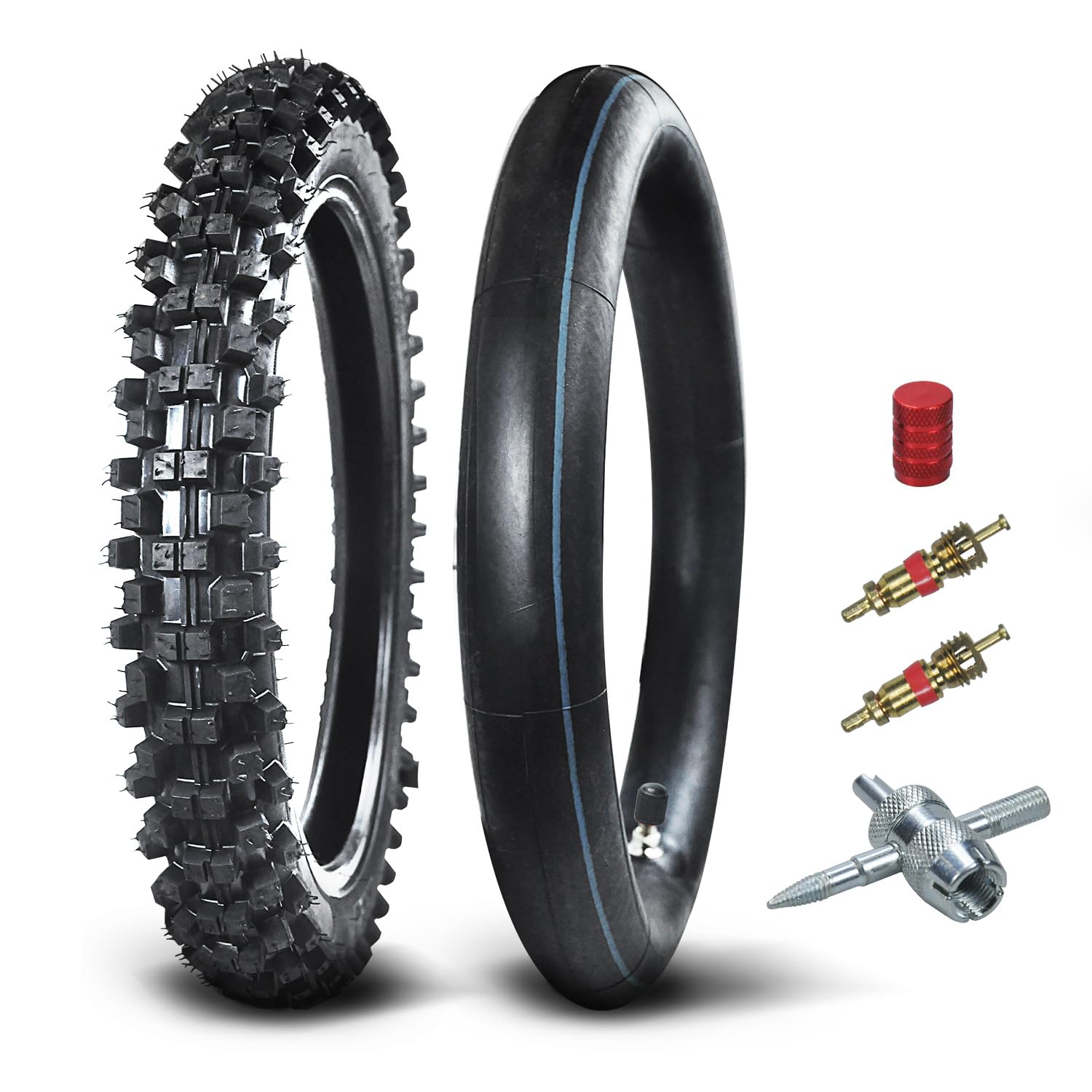 HOLATO front tire inner tube 70-100-17 for 17-inch dirt bike rims, ready for off-road use