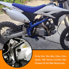 HOLATO 13mm kickstart lever on a 70cc dirt bike for reliable starting on trails.