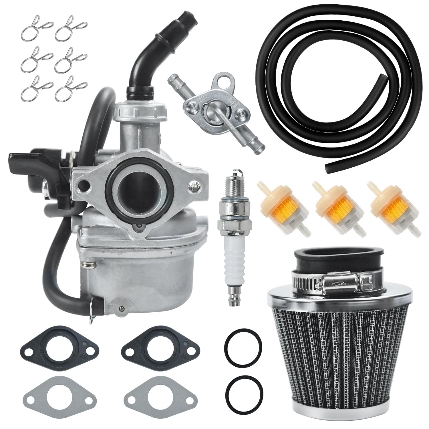 HOLATO PZ19 carburetor kit with air filter for 50–125cc ATVs ensures reliable starts