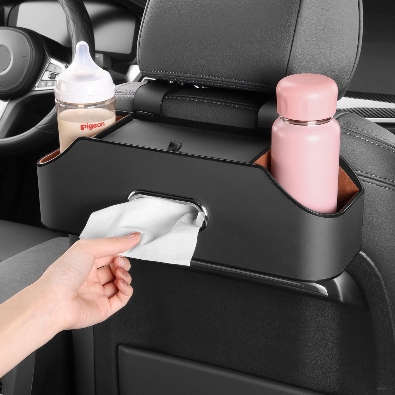 HOLDCY back seat organizer with multi-pocket design to keep essentials organized