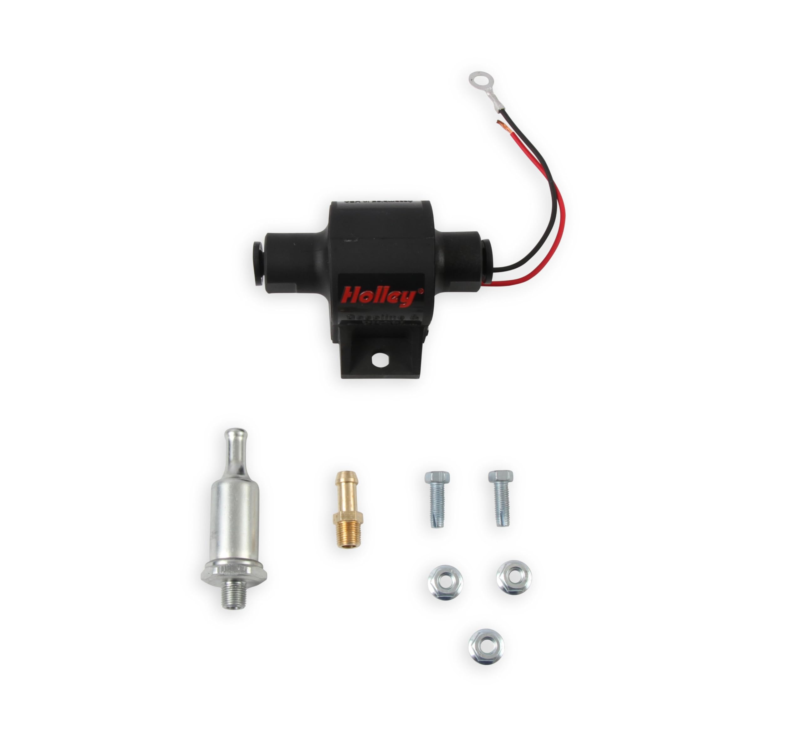 Holley 12-427 Mighty Mite pump front view for easy installation profile