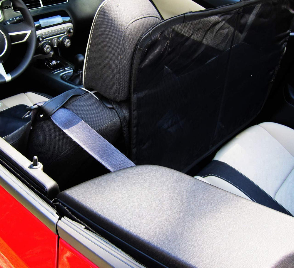 HÖLM windscreen deflector keeps rear seats accessible for storage or passengers.