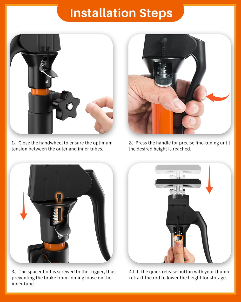 Holothurian cargo bar shows precision length adjustment with a smooth handle.