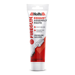 Holts Firegum 150g tube close-up showing heat-resistant sealant for engine repairs