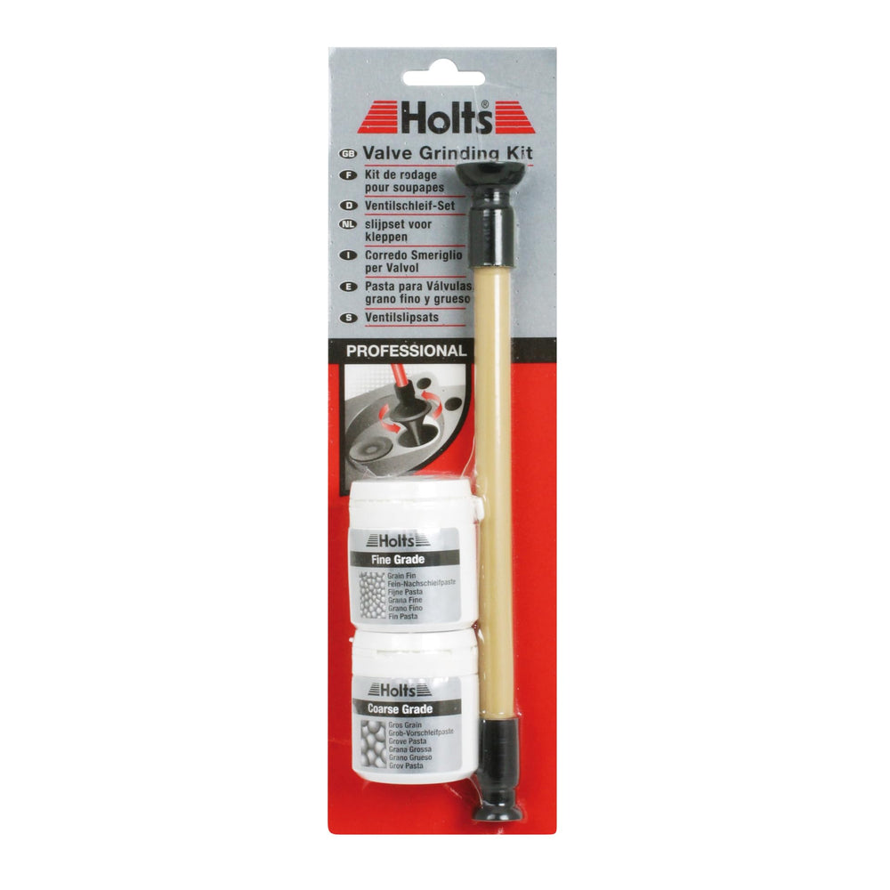 Holts valve grinding kit in action removing deposits and refreshing valve seating.