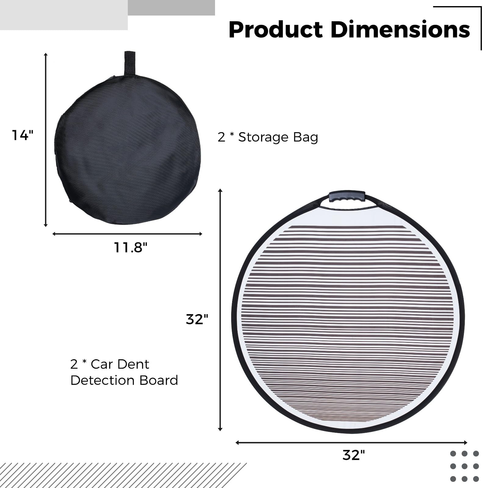 Portable dent detection board for garage use with compact storage by Homaisson