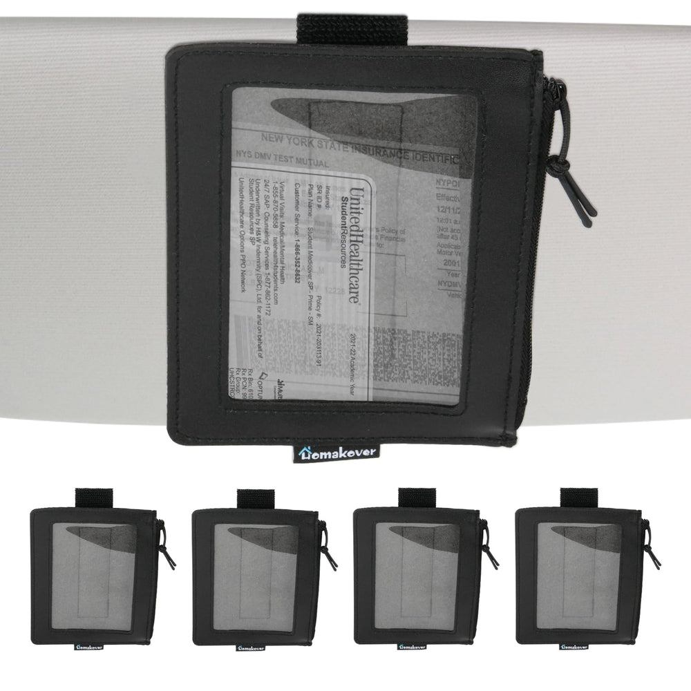 Homakover visor card holder with adjustable elastic band secures documents.
