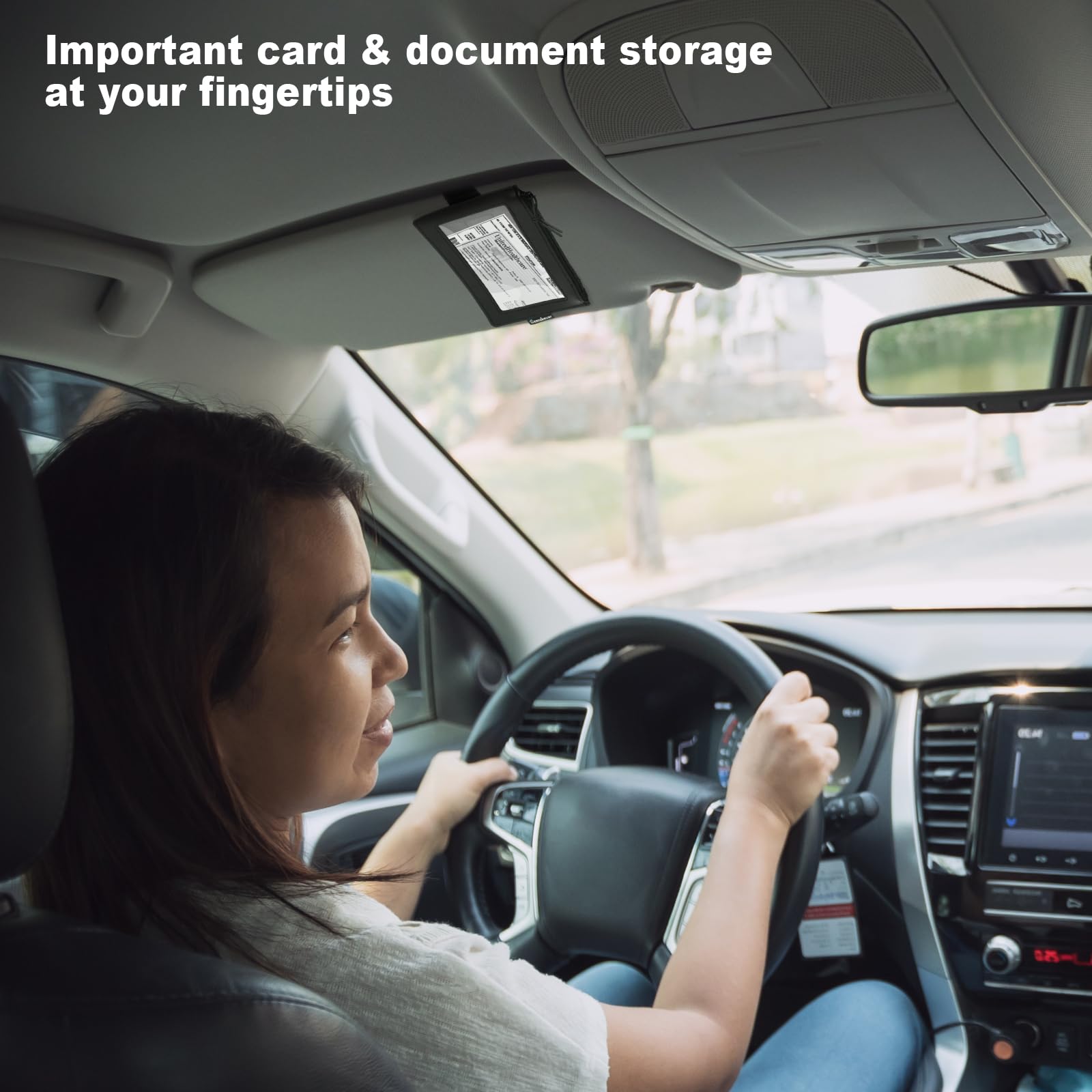 Homakover visor card holder fast-attach straps attach securely.