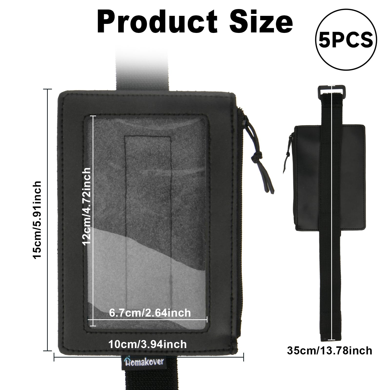 Homakover visor card holder side-opening enables quick document access.