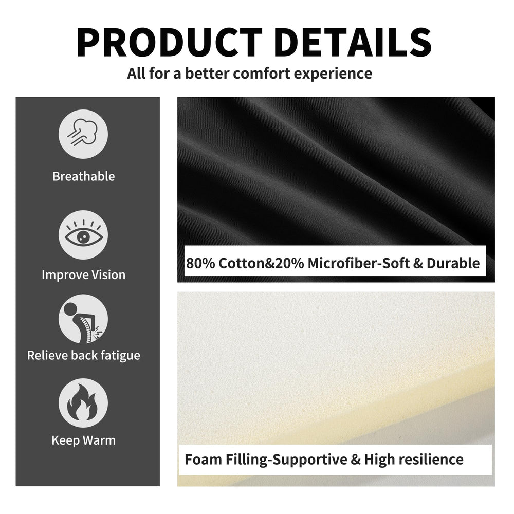 HOMBYS foam filling and cotton fabric offer soft, breathable long-drive comfort