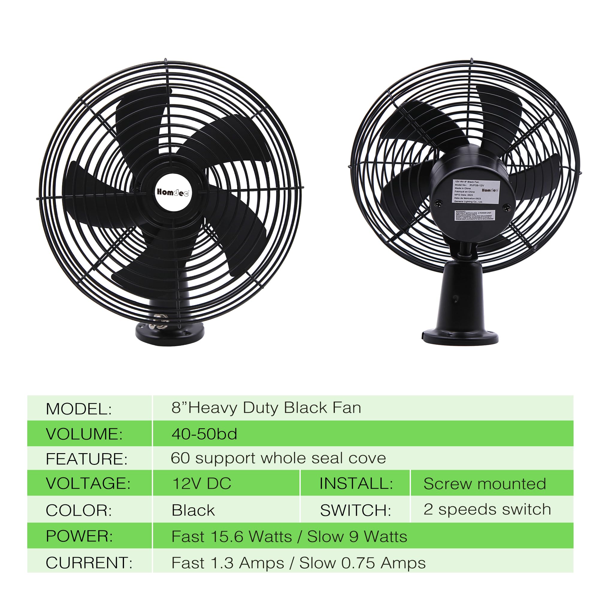 Homdec heavy-duty metal construction for durable vehicle cooling.
