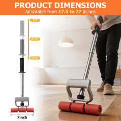 Home Right Rubber Roller shows three roller units for broad contact and smoother results