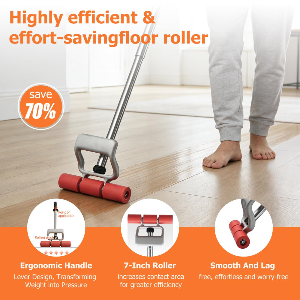 Home Right Rubber Roller delivers uniform pressure to minimize bubbles and ensure adhesive contact
