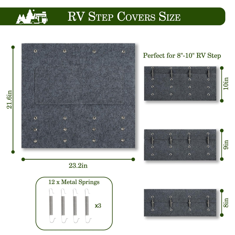 HOMEE RV Step Covers provide non-slip grip with plush comfort