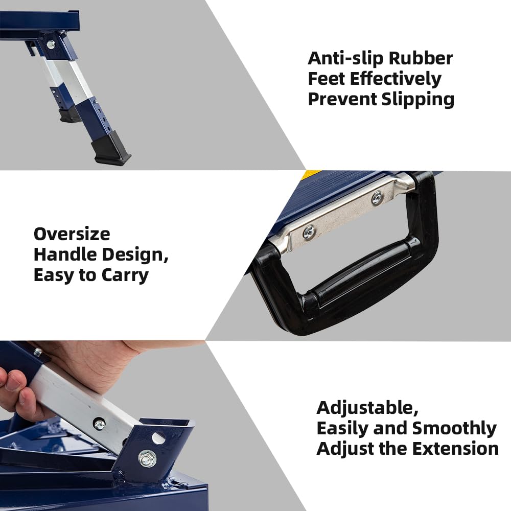 Homeon Wheels anti-slip rubber feet improve stability on uneven outdoor surfaces.