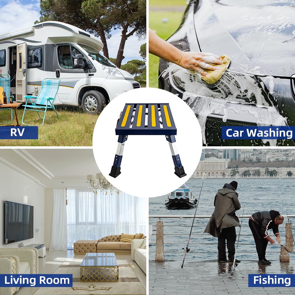 Homeon Wheels portable camping step for travel and outdoor adventures.