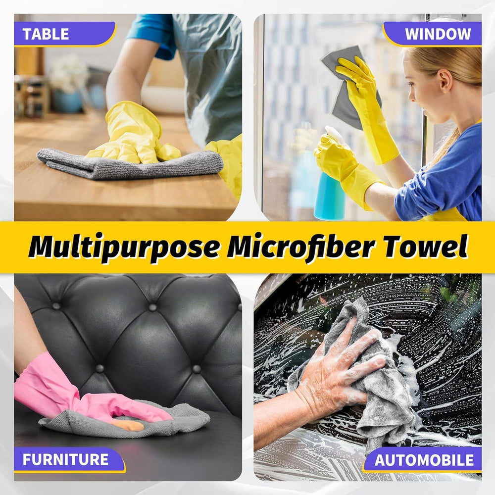 HOMERHYME 11-5x11-5 grey towels deliver consistent lint-free results.