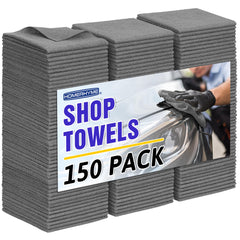 HOMERHYME microfiber cleaning cloths 150-pack grey for lint-free surfaces