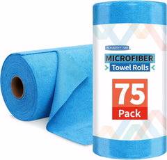 Homerhyme microfiber cleaning cloth roll with perforated sheets for quick dispensing and mess cleanup.