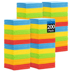 HOMERHYME microfiber cloth 200-pack for scratch-free surfaces during cleaning