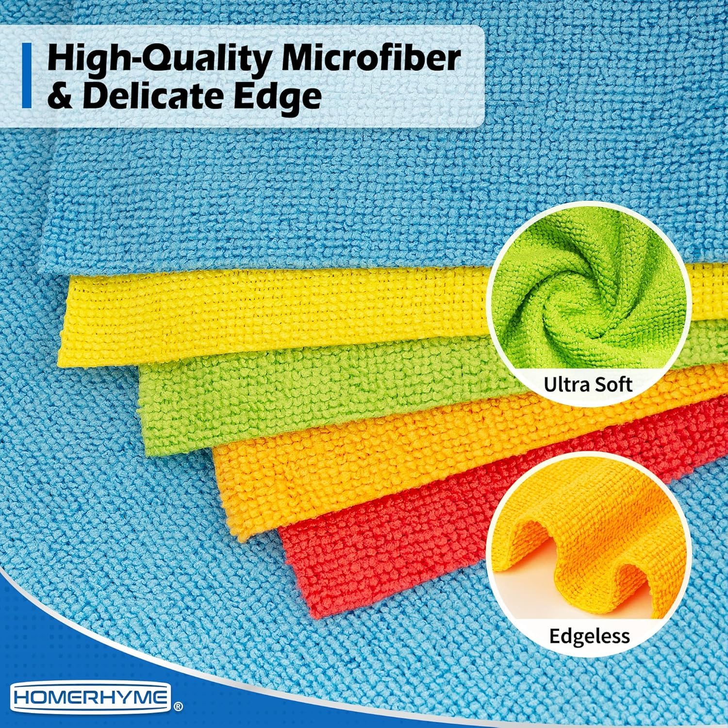 HOMERHYME microfiber towels deliver lint-free, streak-free car detailing results