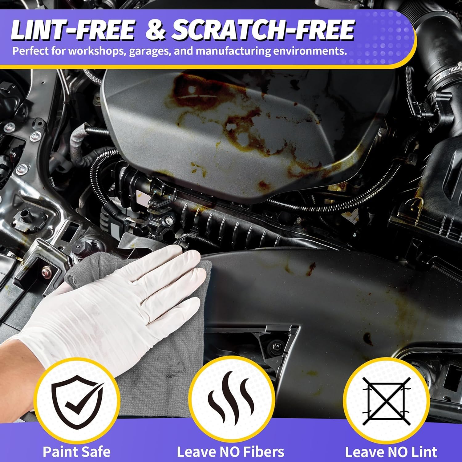 HOMERHYME multipurpose shop rags ideal for detailing, drying, dusting.