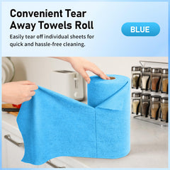 Homerhyme soft absorbent microfiber towels ideal for dusting and liquid spills.