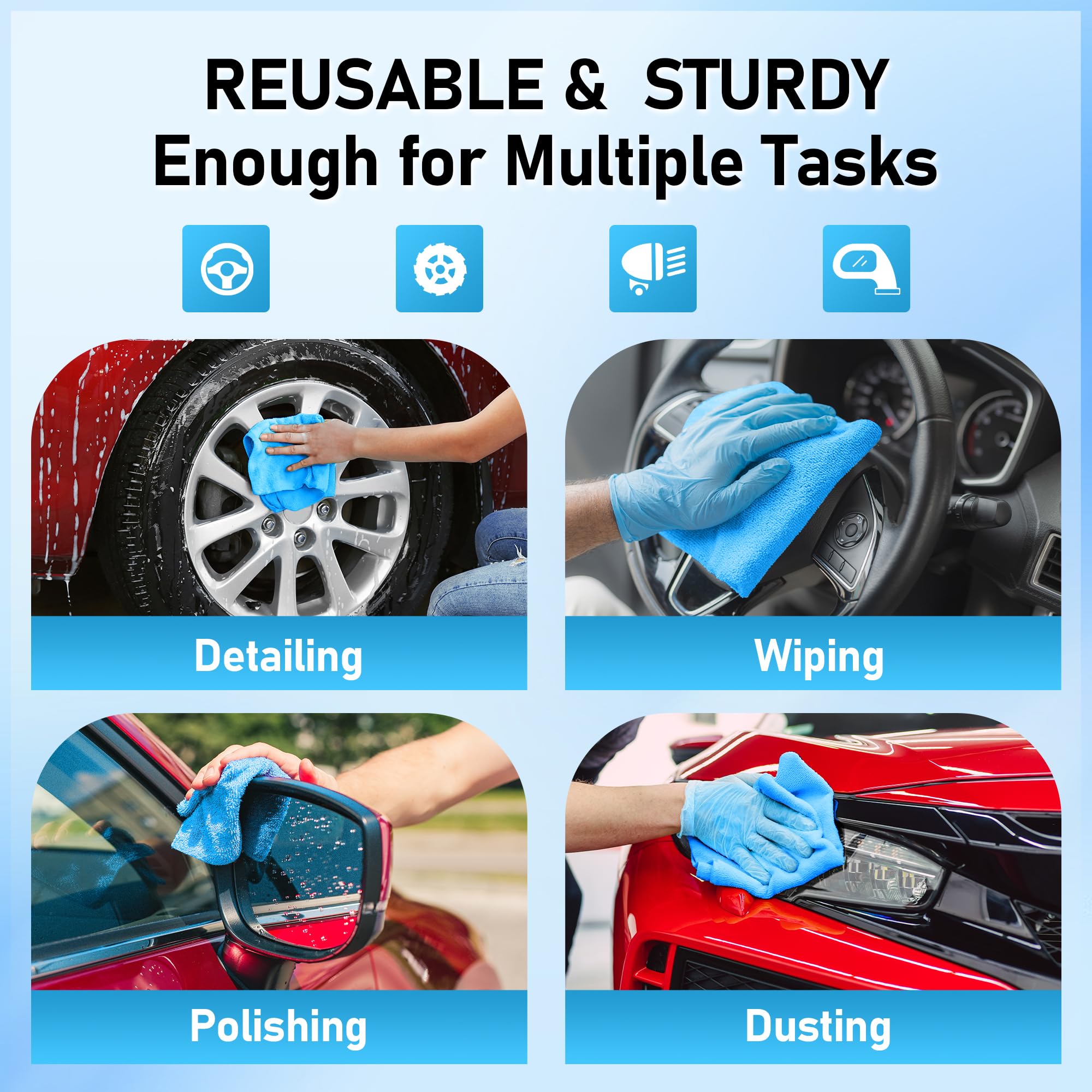 Homerhyme sturdy reusable towels with sealed edges withstand repeated washing.