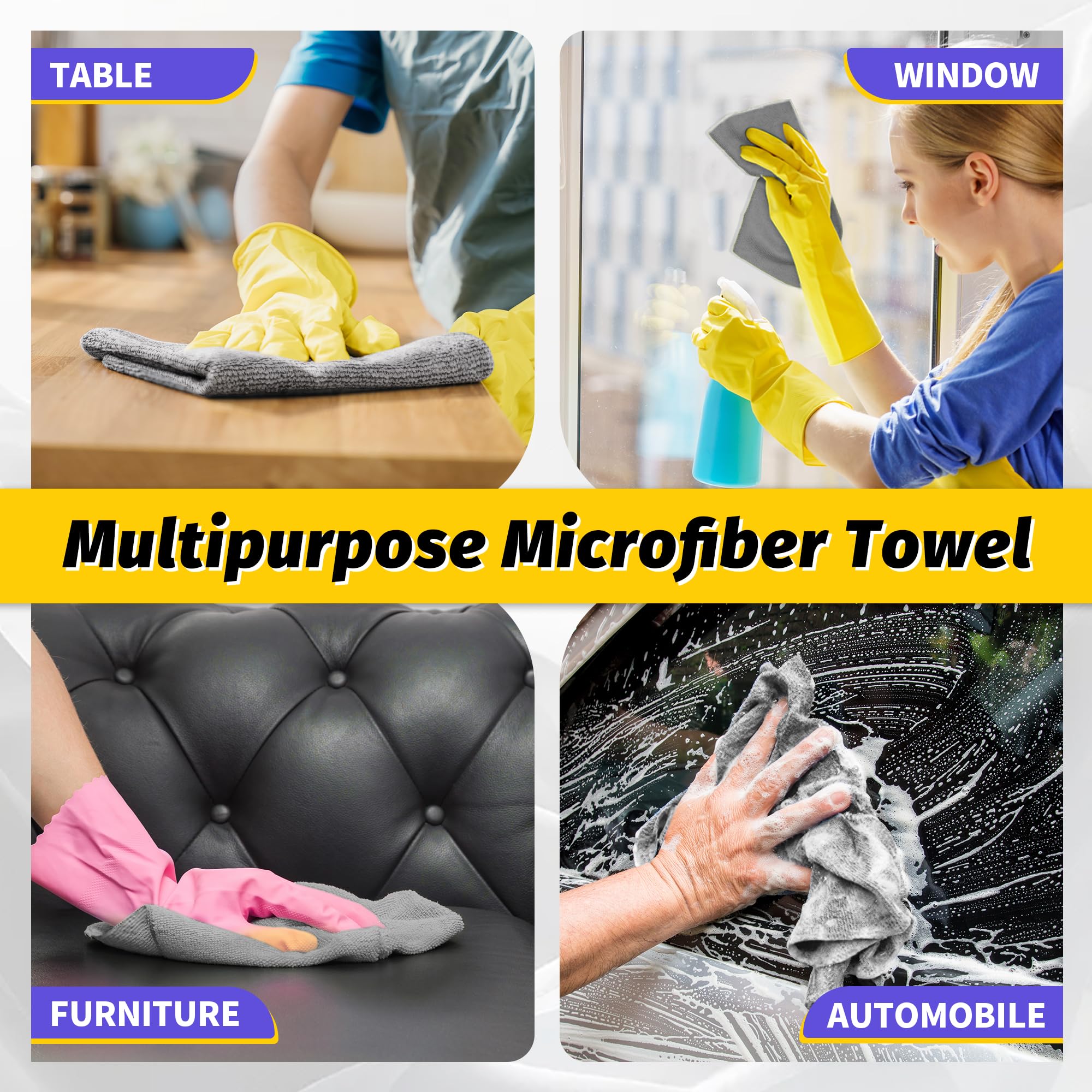 HOMERHYME vacuum-packed microfiber rags save space in storage