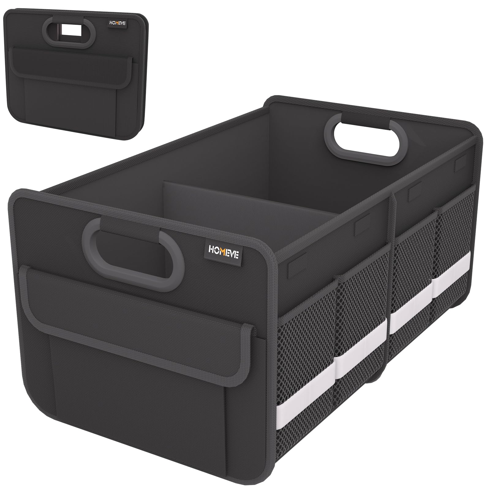 Homeve trunk organizer folded compactly for storage.