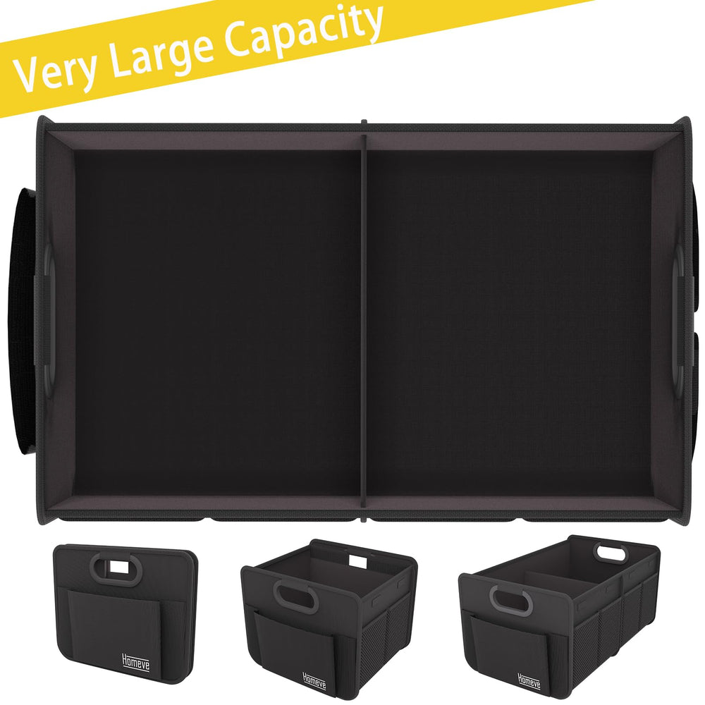 Homeve Trunk Organizer two compartments separate groceries and gear