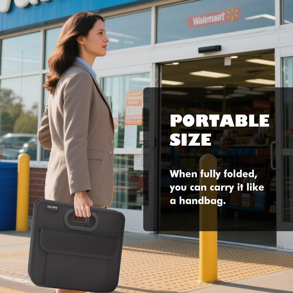 Homeve trunk organizer waterproof fabric protects contents from spills.
