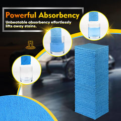 HOMEXCEL blue microfiber towel delivers lint-free shine on glass surfaces