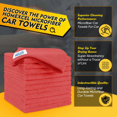 HOMEXCEL car washing towel with high absorption for quick drying.