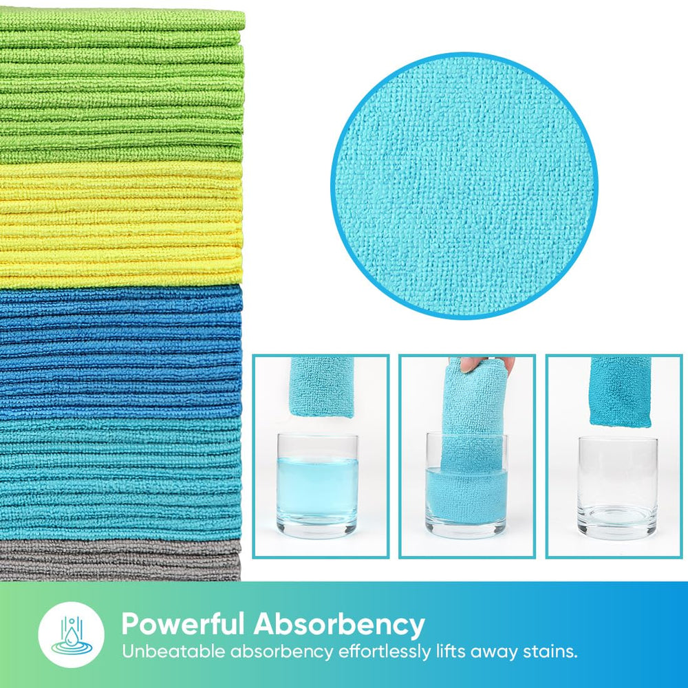 HOMEXCEL kitchen-cleaning microfiber cloths for countertops and appliances.