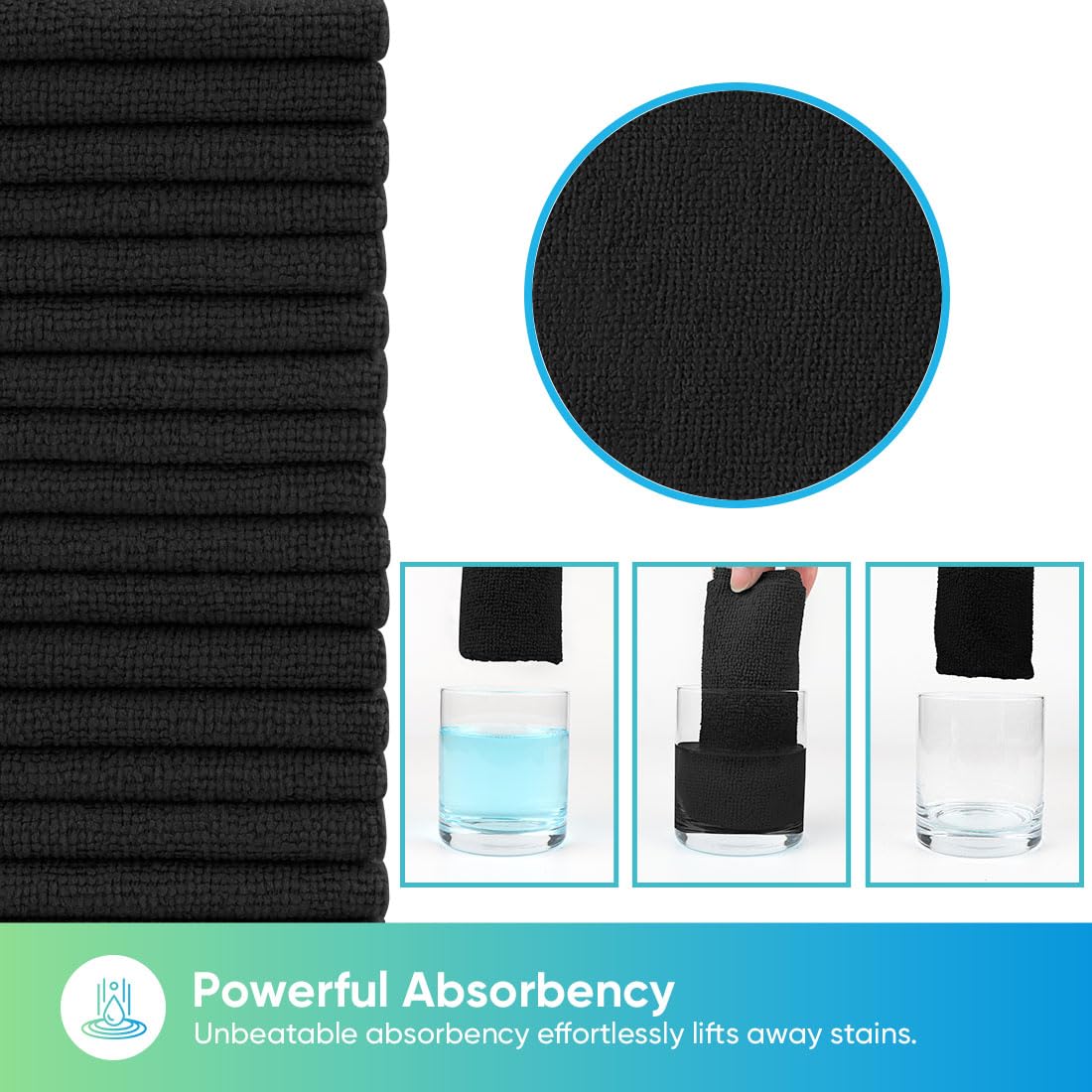 HOMEXCEL microfiber cloths offer lint-free and scratch-free cleaning on delicate surfaces