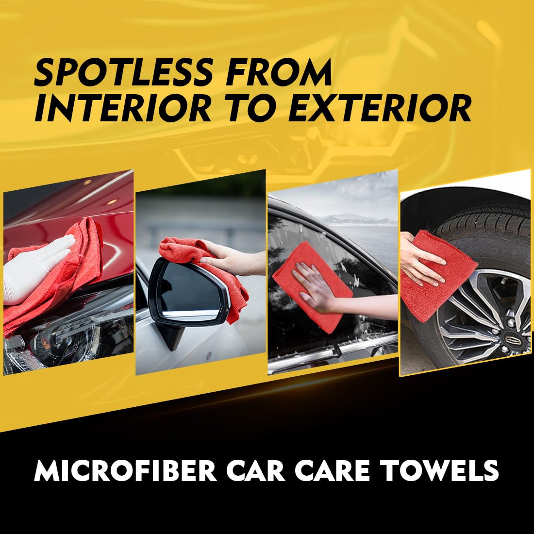 HOMEXCEL quick-drying towel helps prevent streaks on glass.