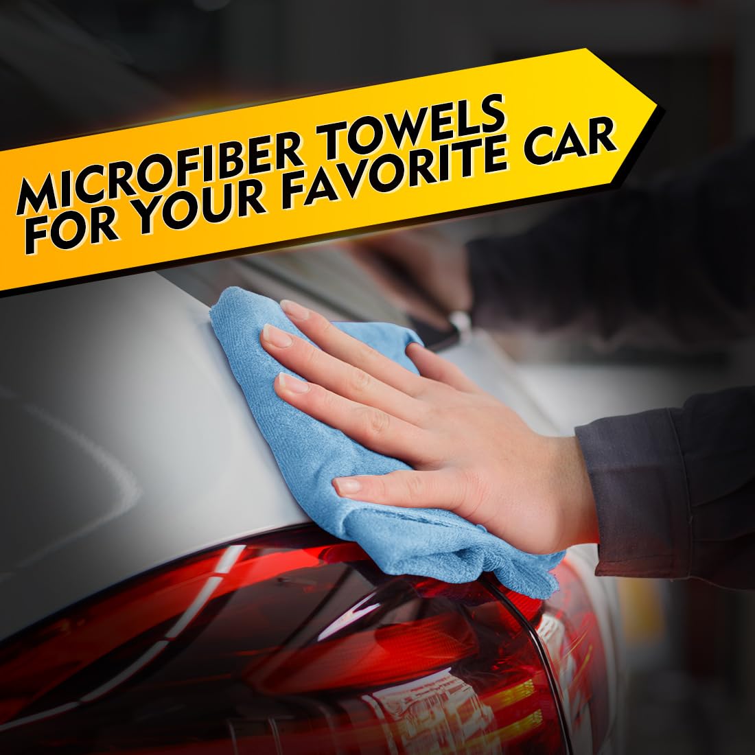 HOMEXCEL soft microfiber towel that resists scratching on car surfaces.