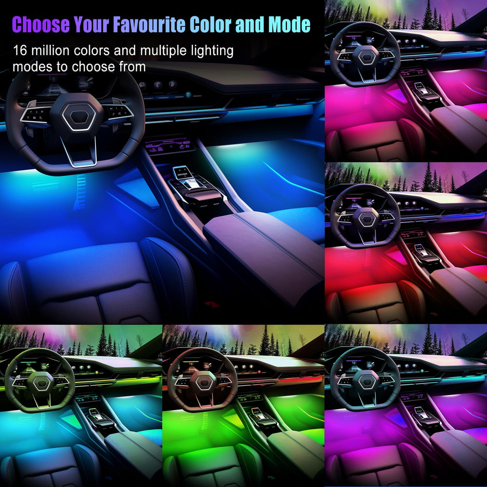 Honalia car interior LED strip with music sync for dynamic drives