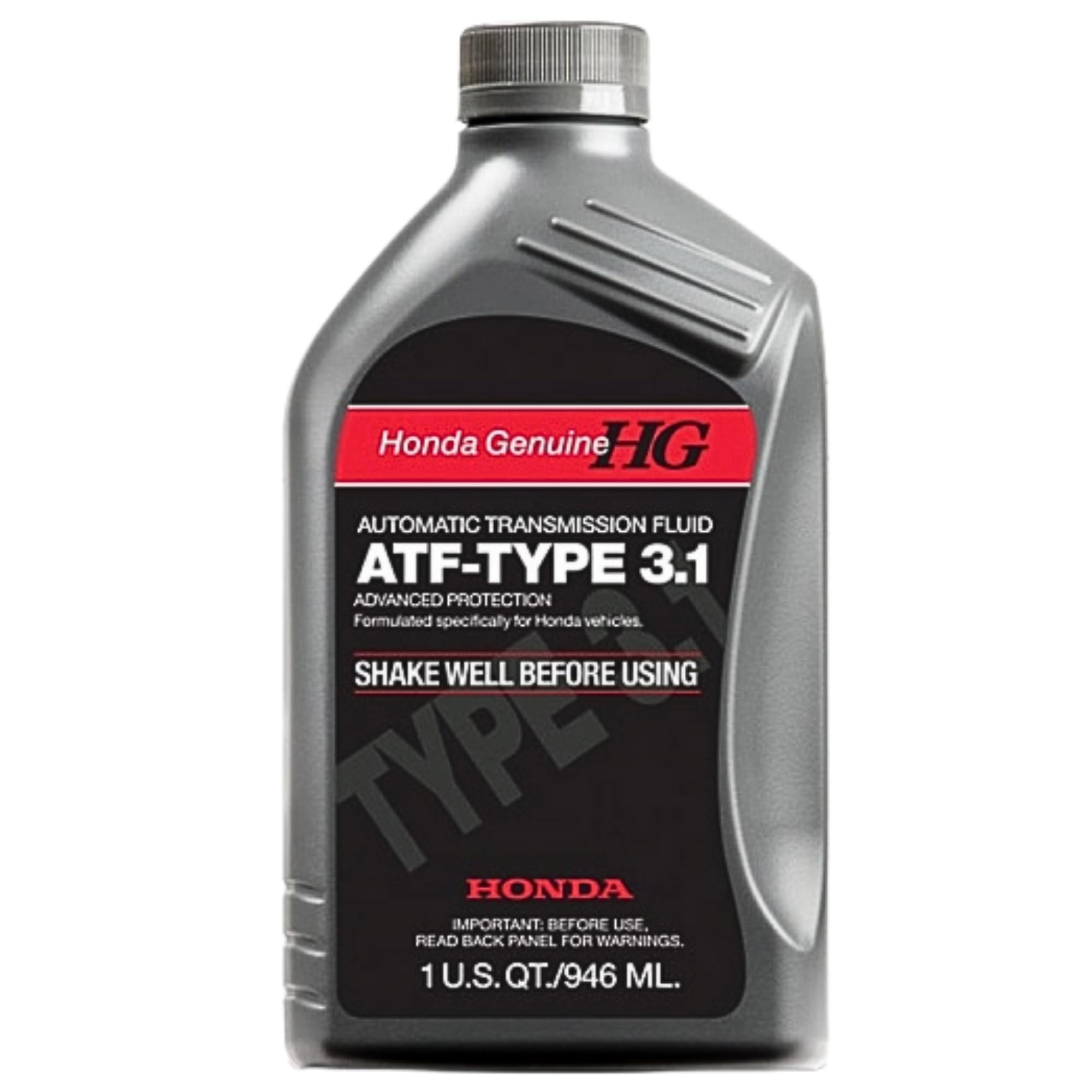 Honda ATF Type 3.1 bottle label; genuine OEM fluid for reliable shifting