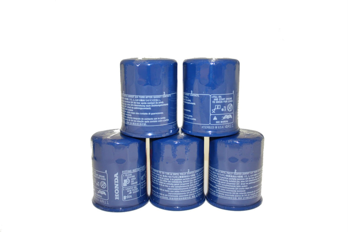 Honda 15400-PLM-A02 oil filter case of 5 for reliable engine protection and easy maintenance.