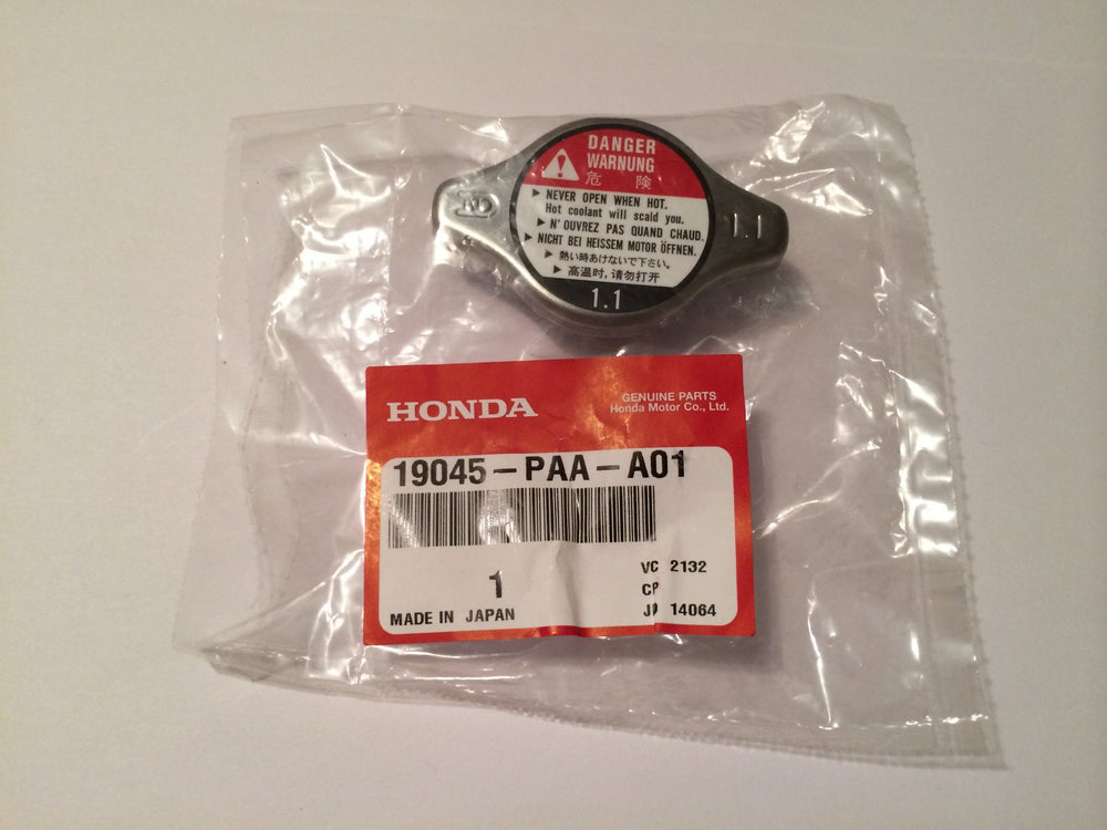 Close-up of Honda radiator cap gasket area highlighting durable seal under pressure.