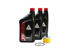 Honda Rancher 350 oil change kit with OEM oil, filter, and seals for reliable maintenance