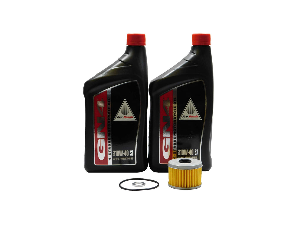 Honda Sportrax 400 OEM oil change kit components ready for quick maintenance and reliable lubrication