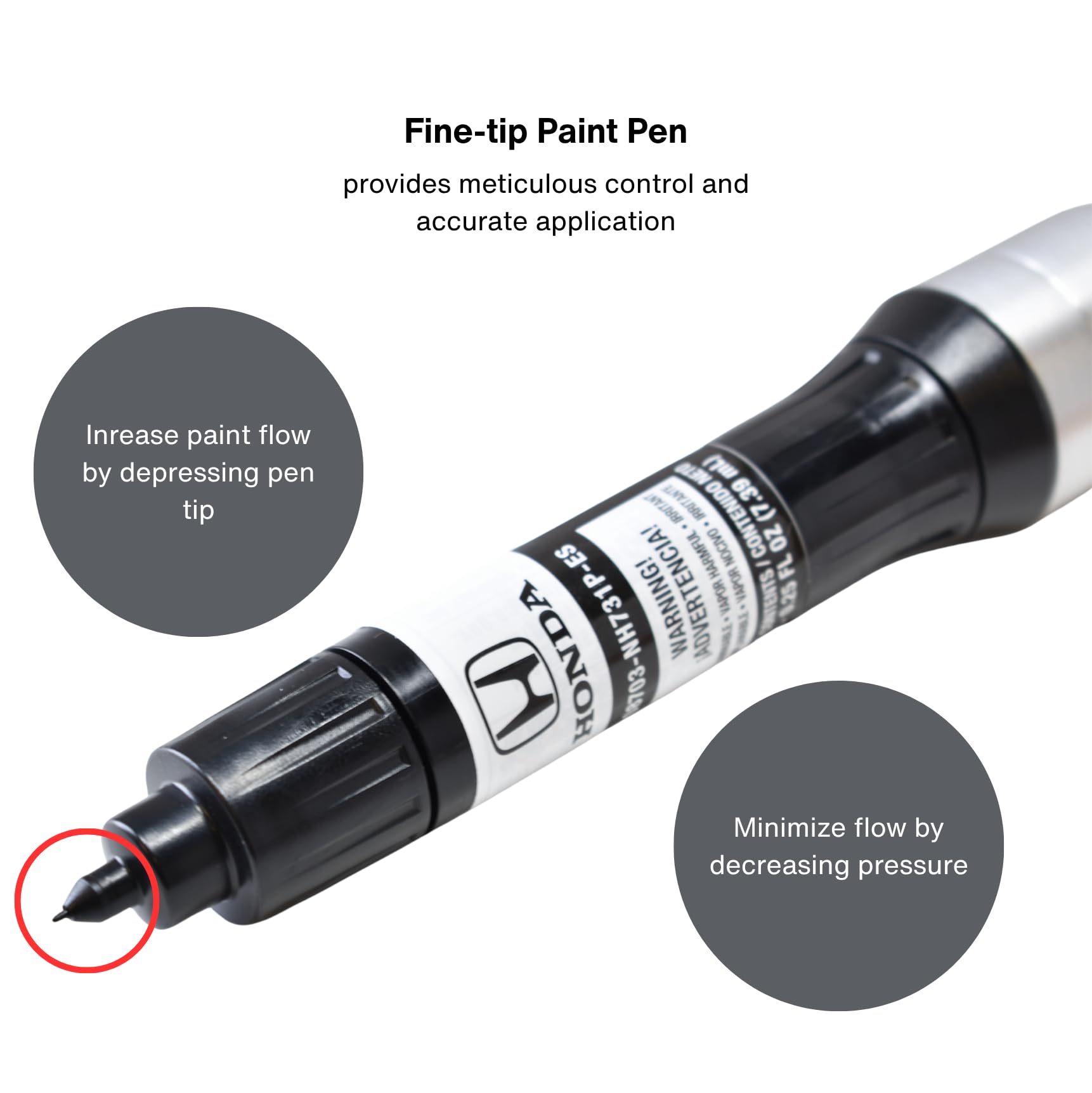 Honda touch-up paint pen color match supports seamless vehicle touch-ups.
