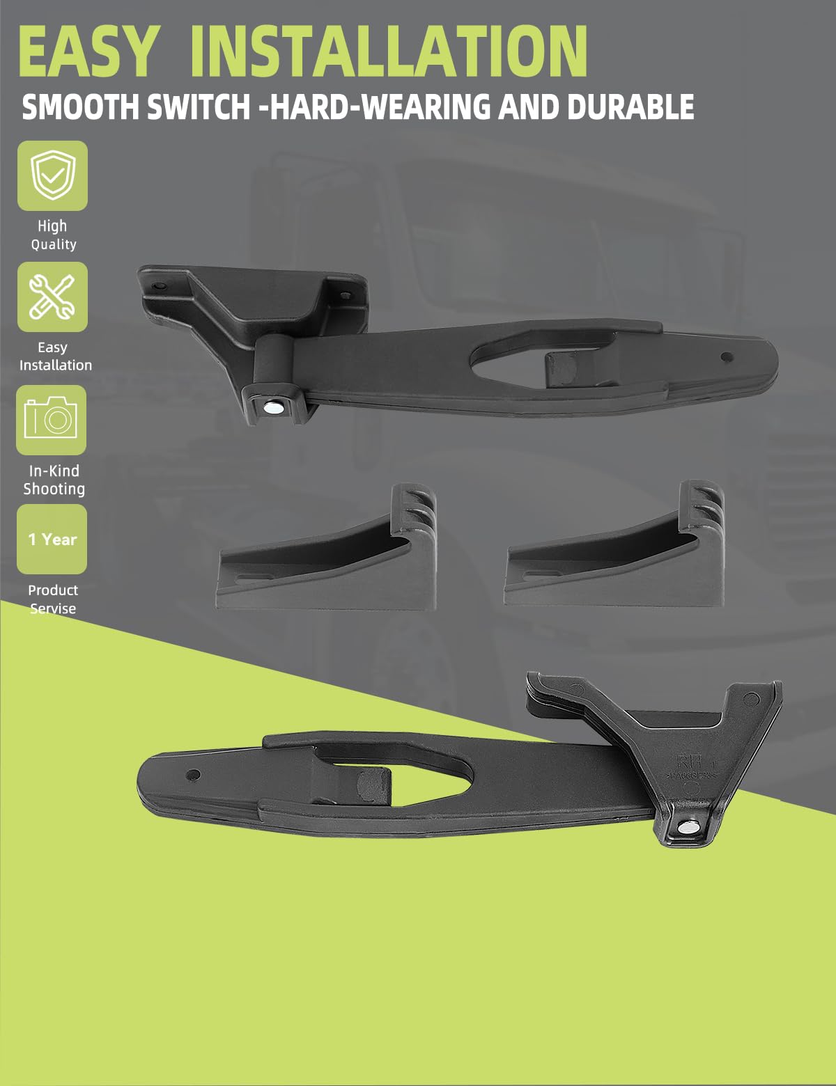 HONFQP hood latch catch bracket rear view showing engagement for reliable operation.